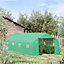 Outsunny 6 x 3M Walk in Polytunnel Greenhouse Large Outdoor Grow House w/ Door