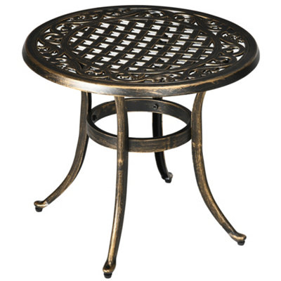 Cast aluminum deals patio end tables