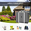 Outsunny 6ft x 4ft Metal Shed Garden Shed  Double Door & Air Vents, Grey