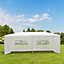 Outsunny 6m x 3m Garden Gazebo Marquee Canopy Party Tent Patio White