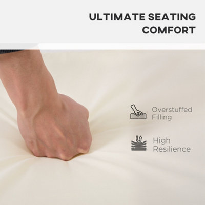Outsunny 7 Pcs Outdoor Cushion Pads ONLY for Garden Furniture, Cream