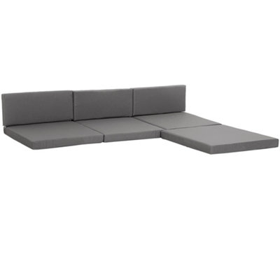 Outsunny 7 Pcs Outdoor Cushion Pads ONLY for Garden Furniture, Grey