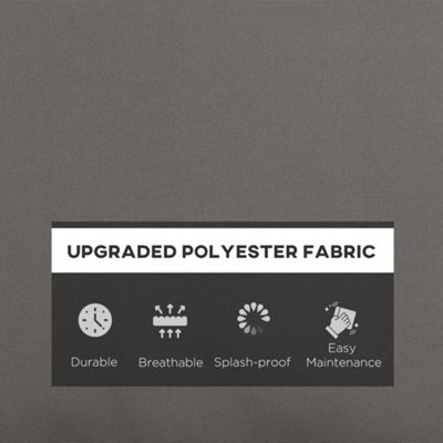 Outsunny 7 Pcs Outdoor Cushion Pads ONLY for Garden Furniture, Grey