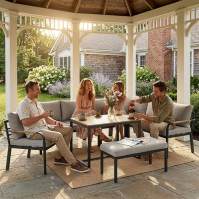 Outsunny 7 Seater Garden Furniture Set, Outdoor Furniture Conversation Sets
