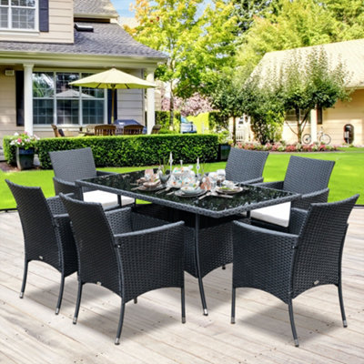 Black best sale wicker set