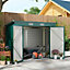 Outsunny 8 x 4FT Metal Garden Storage Shed with Double Doors and 2 Vents, Green