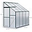 Outsunny 8 X 4ft Walk-In Garden Greenhouse Aluminum Frame Polycarbonate