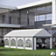 Outsunny 8 x 4m Party Tent, Marquee Gazebo with Sides, Windows and Double Doors