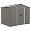 Outsunny 8 x 6ft Garden Storage Shed w/ Double Sliding Door Outdoor Light Grey