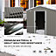 Outsunny 8 x 6ft Garden Storage Shed w/ Double Sliding Door Outdoor Light Grey