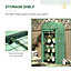 Outsunny 80 x 49 x 160cm Mini Greenhouse Portable Green House with Storage Shelf