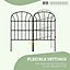 Outsunny 8PCs Decorative Garden Fencing 24in x 8.7ft Metal Border Edging
