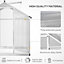 Outsunny 8x6ft Aluminium Greenhouse with/ Door Window Galvanized Base PC Panel