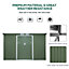 Outsunny 9 x 4FT Outdoor Garden Storage Shed  2 Door Galvanised Metal Green