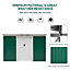 Outsunny 9 x 4FT Outdoor Garden Storage Shed  Galvanised Metal Green
