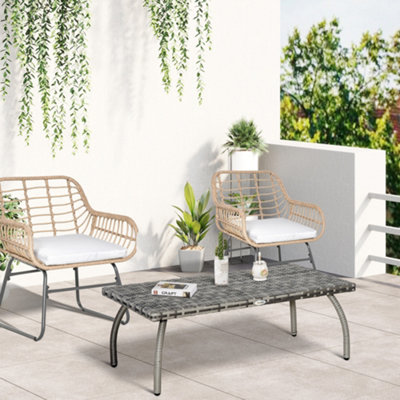 Rattan nesting store bistro set