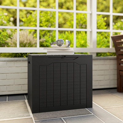 Outsunny 93L Plastic Garden Storage Box, Storage Container w