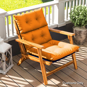 Outsunny Adirondack Chair Cushion Rocking Chair Cushion w/ Ties, Orange