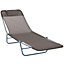 Outsunny Adjustable Sun Bed Garden Lounger Recliner Relaxing Camping Coffee