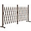 Outsunny Aluminium Alloy Fence Foldable Garden Screen Panel, Dark Brown