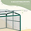 Outsunny Aluminium Cold Frame Greenhouse Planter with Openable Top 130x70x61cm