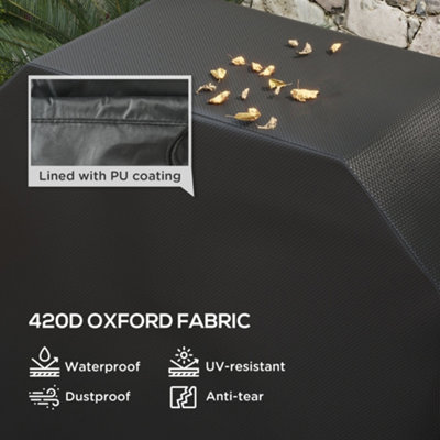 Outsunny Barbecue Covers, Waterproof UV Protection Rip-Proof, 147 x 61 x 120cm