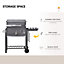 Outsunny BBQ Grill Deep Grey Charcoal Barbecue