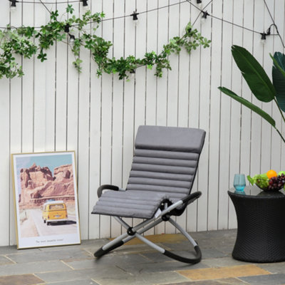 Outsunny Breathable Mesh Rocking Chair Design Orbital Mat Removable ...