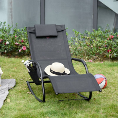 Outdoor reclining best sale rocking chair