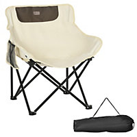 Outsunny Camping Chair, Lightweight Folding Chair with Carrying Bag and Storage Pocket, Perfect for Festivals, Fishing, Beach