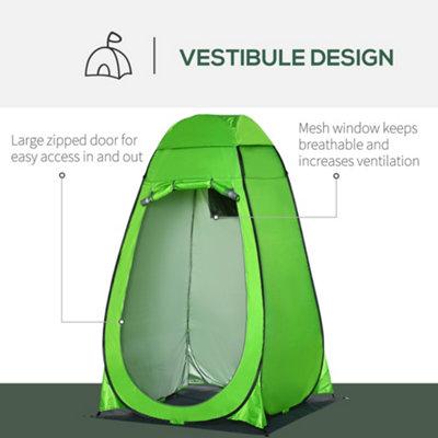 Outsunny Camping Shower Tent w Pop Up Design Outdoor Dressing Changing Room