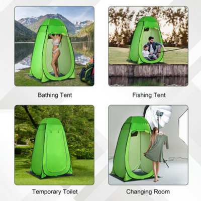 Outsunny Camping Shower Tent w Pop Up Design Outdoor Dressing Changing Room