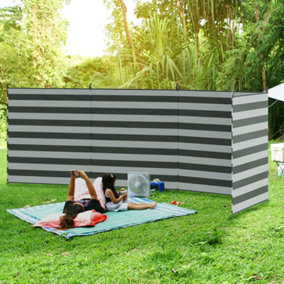 Outsunny Camping Windbreak Portable Wind Blocker Privacy Wall, 540cm x 150cm