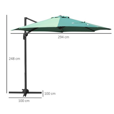 Remove and install a hand crank and rope in Roma Umbrella 