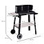 Outsunny Charcoal BBQ Grill Trolley Barbecue Patio Outdoor Garden Heating Smoker