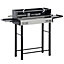 Outsunny Charcoal Spit Roasting Machine w/ 3-Tier Grill Grate & Foldable Shelves