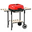 Outsunny Charcoal Steel Grill Portable BBQ Camping Picnic Garden Party w/ Wheels
