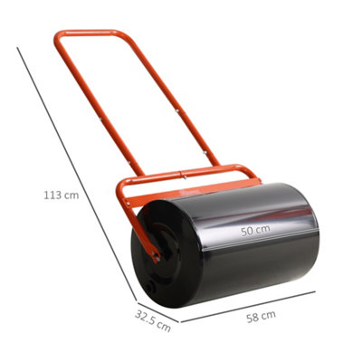 Outsunny Combination Push w 38L Sand or Water Garden Red