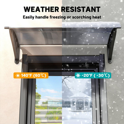 Outsunny Door Canopy Awning Outdoor Window Rain Shelter for Door 100 x 75cm