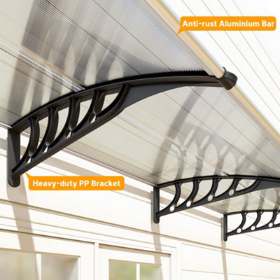 Outsunny Door Canopy Outdoor Awning Rain Shelter for Window Porch ...