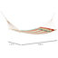 Outsunny Double Patio Cotton Hammock Swing Bed Pillow Red Stripe