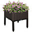 Outsunny Elevated Flower Bed Vegetable Planter Plastic