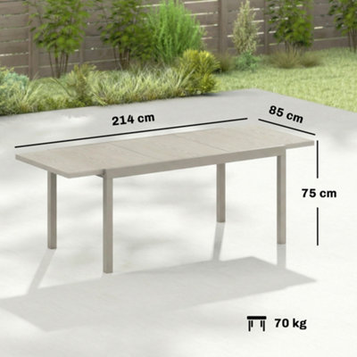 Outsunny Extending Garden Table, Aluminium Outdoor Dining Table for 8-10