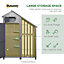 Outsunny Fir Garden Storage Shed With Shelves Log Rack, For Garden Tools