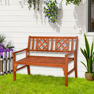 Folding wooden garden bench sale