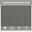 Outsunny Foldable PE Rattan Sun Lounger w/ 5-Level Adjustable Backrest, Grey