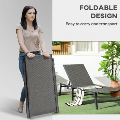 Fold away rattan sun loungers hotsell