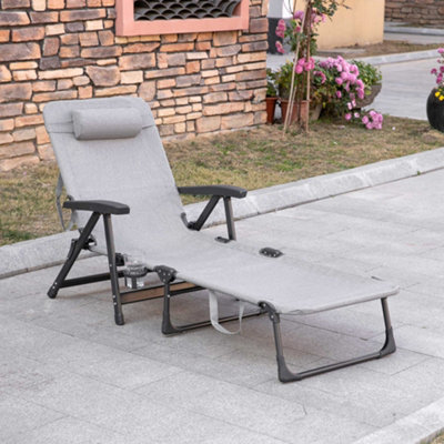 Outdoor collapsible on sale chaise lounge