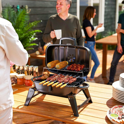 Outsunny Folding Charcoal Barbecue Grill, Portable BBQ for
