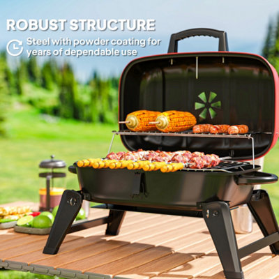 outsunny-folding-charcoal-barbecue-grill-portable-bbq-for-camping-red
